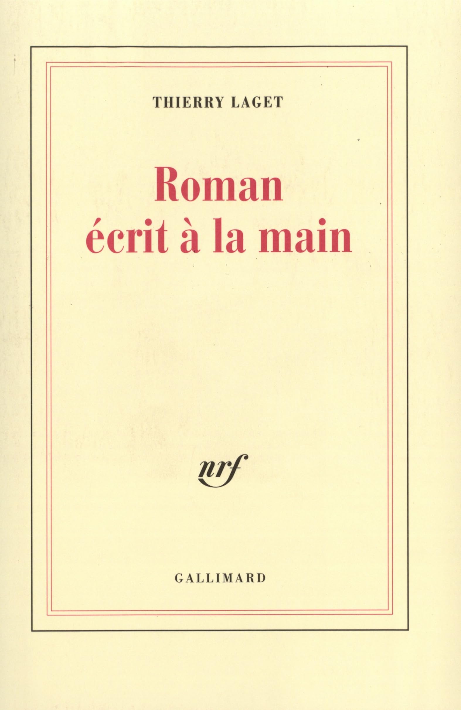 Roman écrit à la main 9782070756131
