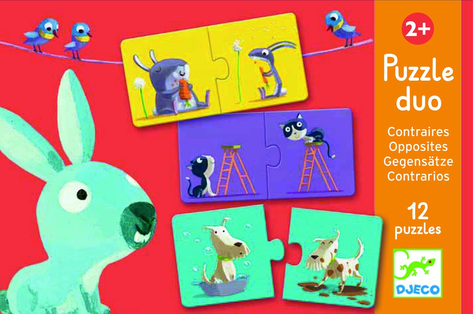DJECO Puzzle Duo Contraires - 12 Puzzles 3070900081628