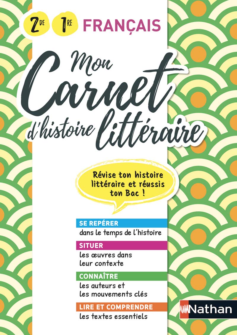 Mon carnet d'histoire littéraire - 2de / 1re 9782091672335