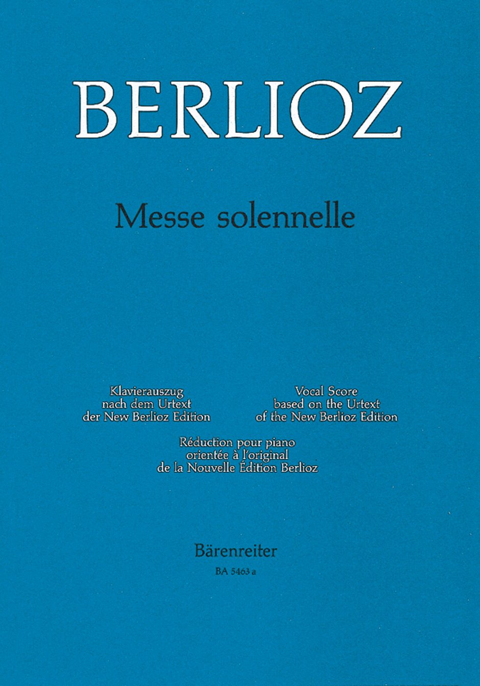 Berlioz, Messe solennelle : Partition chant et piano 9790006471652