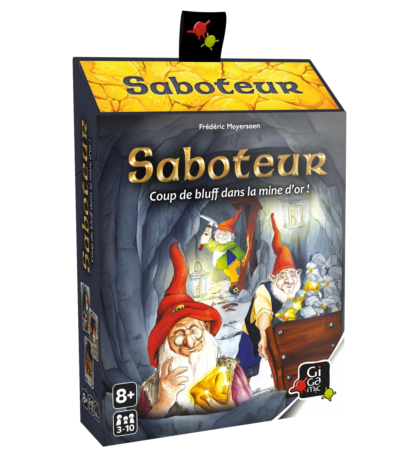 GIGAMIC - AMSABO - Jeu de Carte - 8 ans to 99 ans- Saboteur Noir 3421277803014