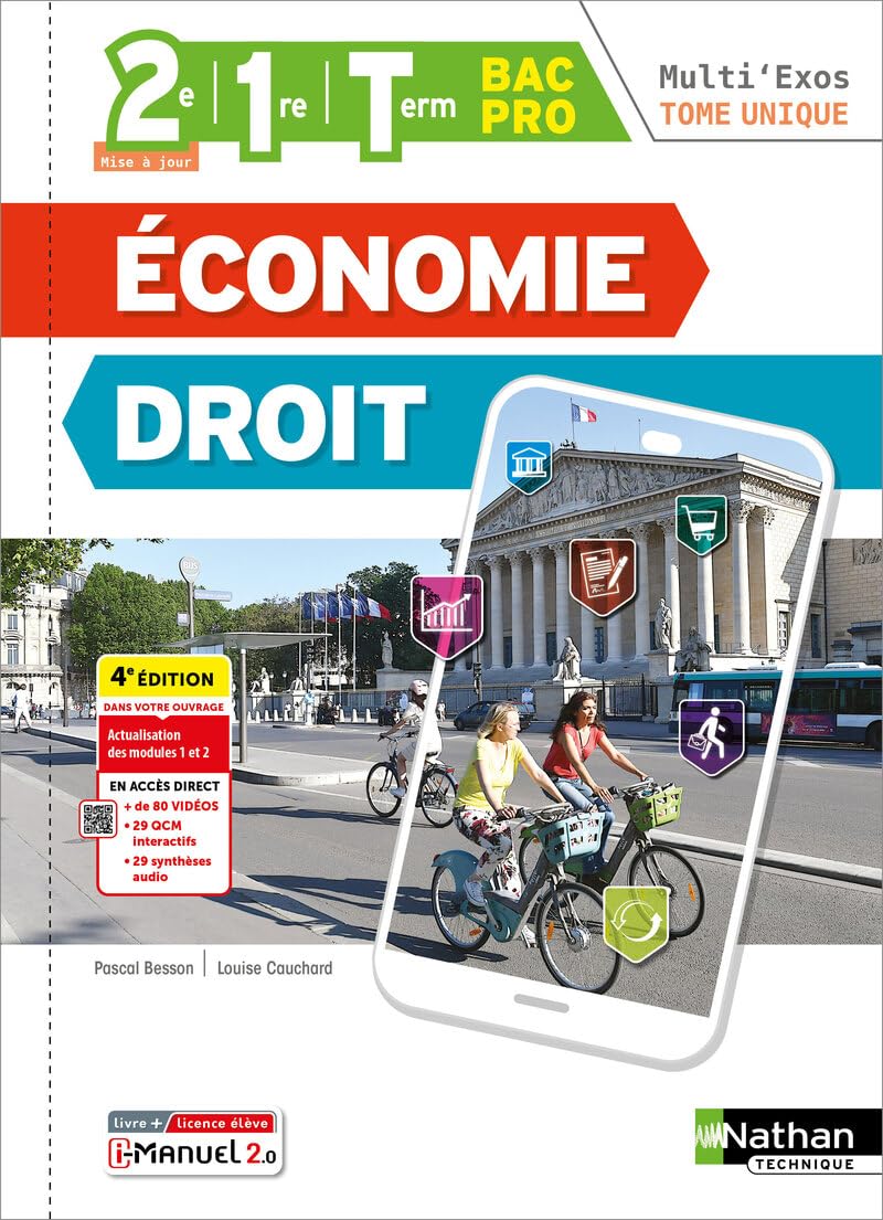 Economie-Droit - Tome Unique - 2de/1re/Tle Bac Pro - Coll. Multi'Exos 9782095035075