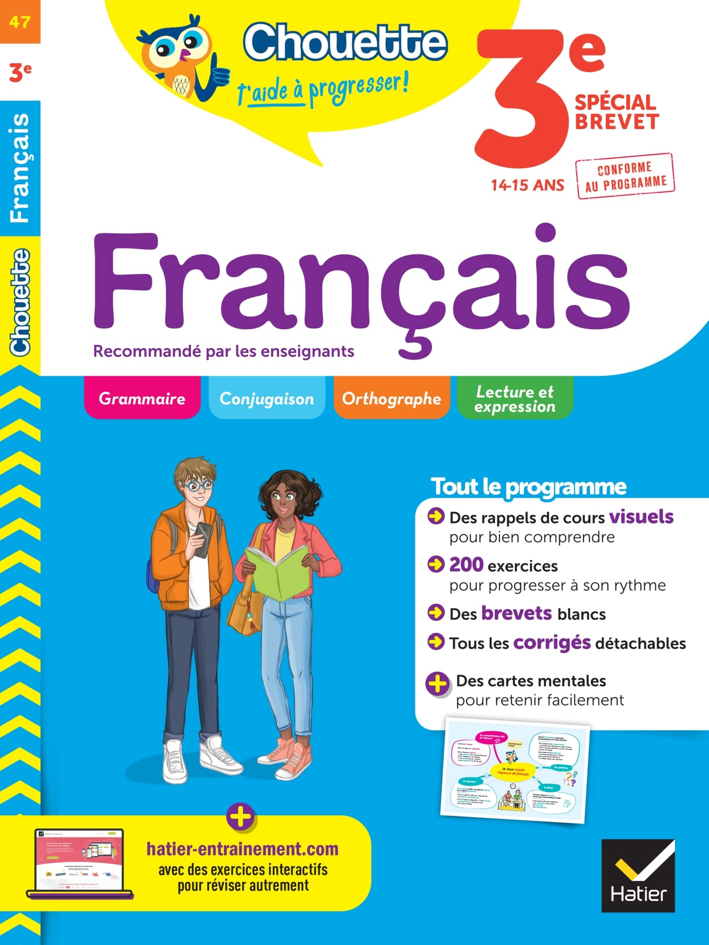 Chouette - Français 3e: cahier de révision et d'entraînement recommandé par les enseignants 9782401085046