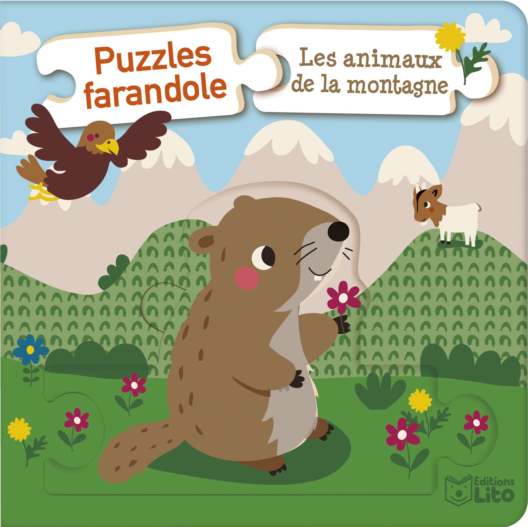Puzzles farandole : Les animaux de la montagne - Dès 10 mois 9782244367750
