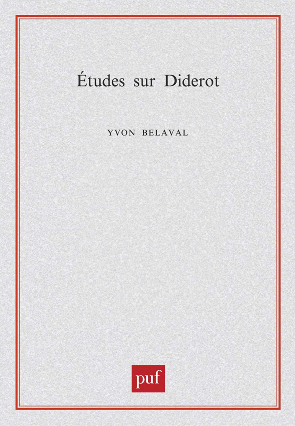 Études sur Diderot 9782130514268