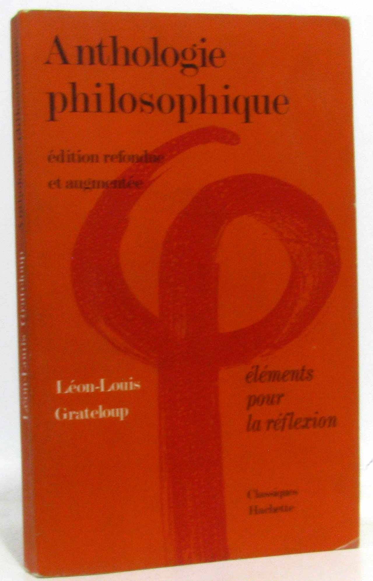 ANTHOLOGIE PHILOSOPHIQUE TERM ED.78 9782010039706