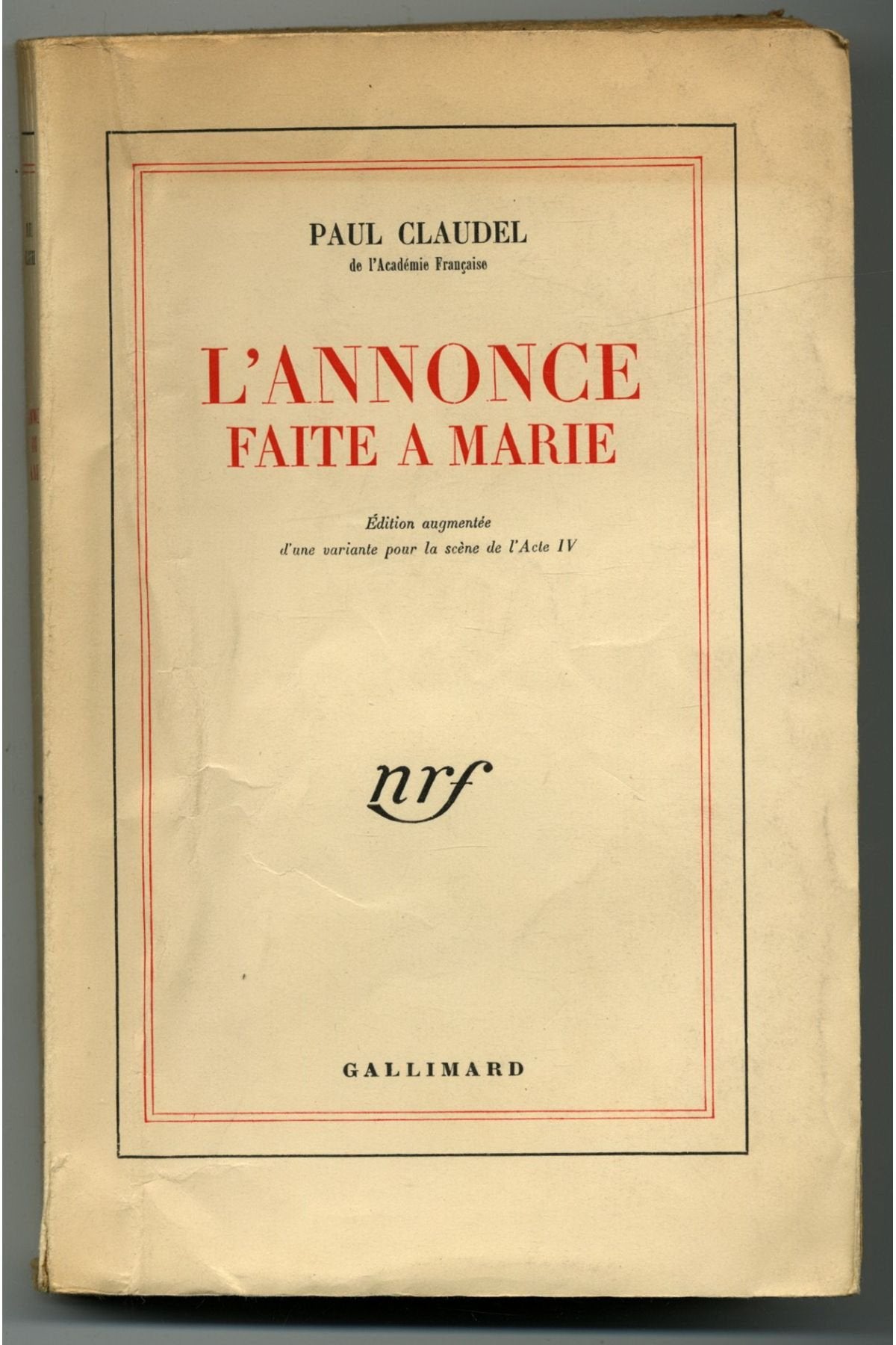 L'annonce faite à Marie / Claudel, Paul
