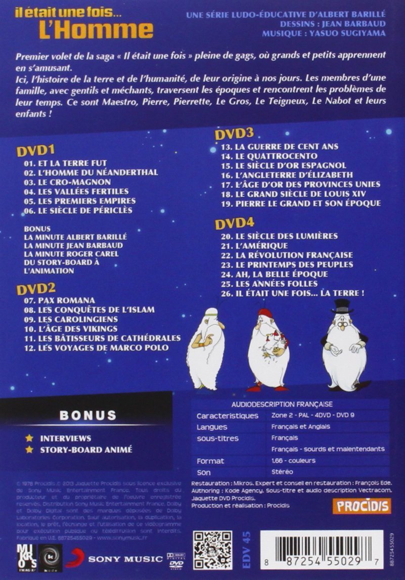 Il était une fois... L'Homme : L'Intégrale - Coffret 6 DVD 5099720136996