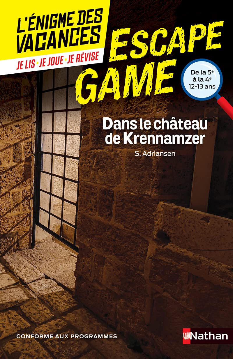 L'énigme des vacances- Escape Game -Dans le château de Krennamzer - 5e vers 4e - 12/13 ans (54) 9782091933702