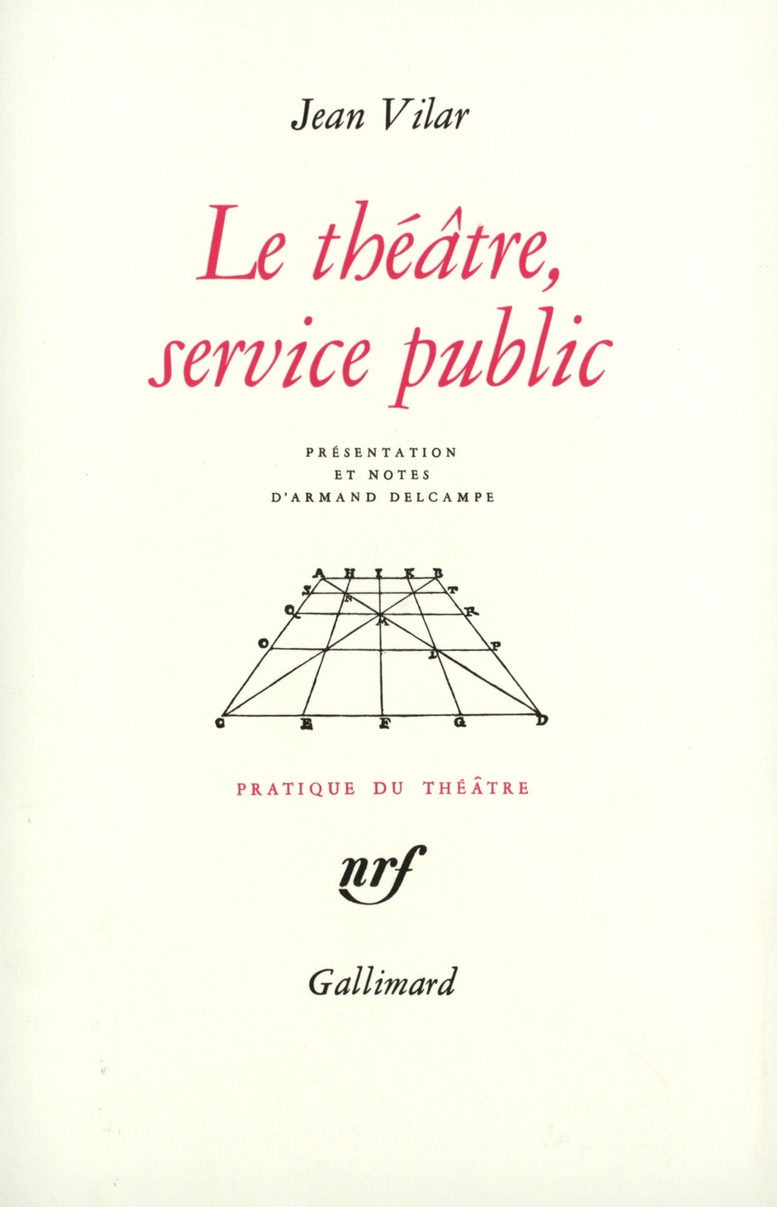 Le théâtre, service public et autres textes 9782070290635