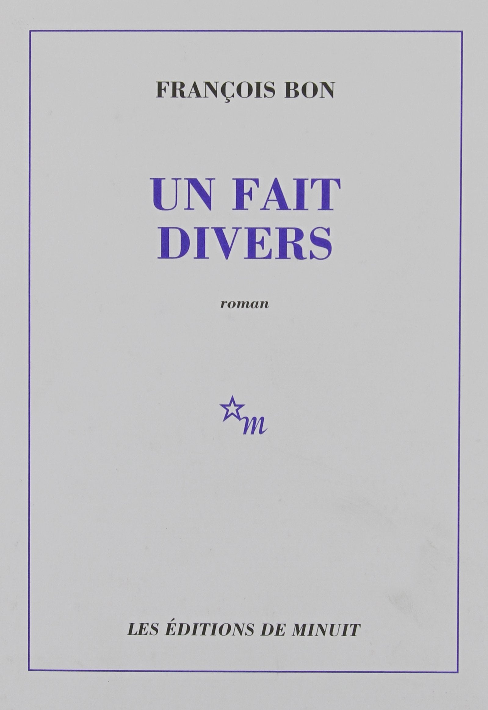 Un fait divers 9782707314710