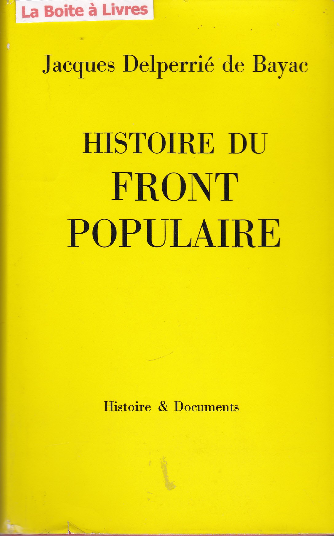 Histoire du front populaire