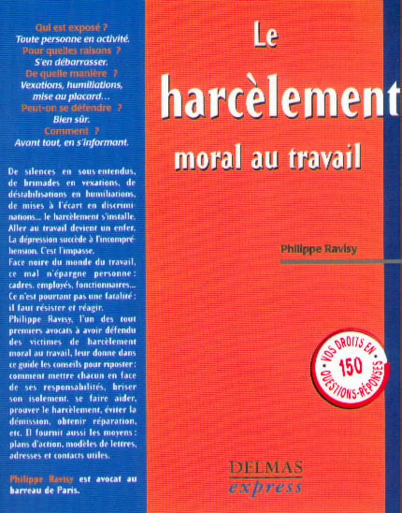 Le harcèlement moral au travail 9782247041992