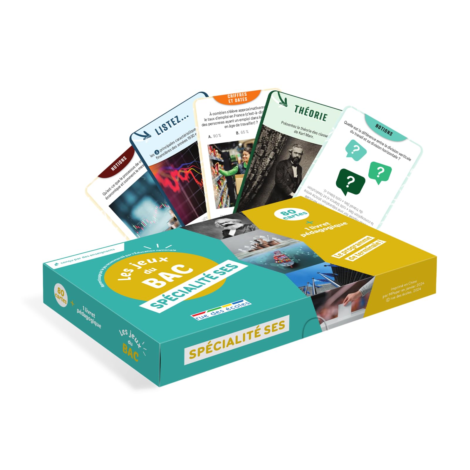 Les Jeux du Bac - Spécialité SES: 80 cartes + 1 livret pédagogique 9782820815767