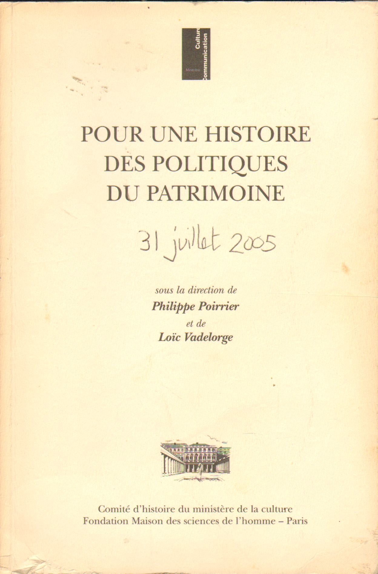 Pour une histoire des politiques du patrimoine 9782110942753