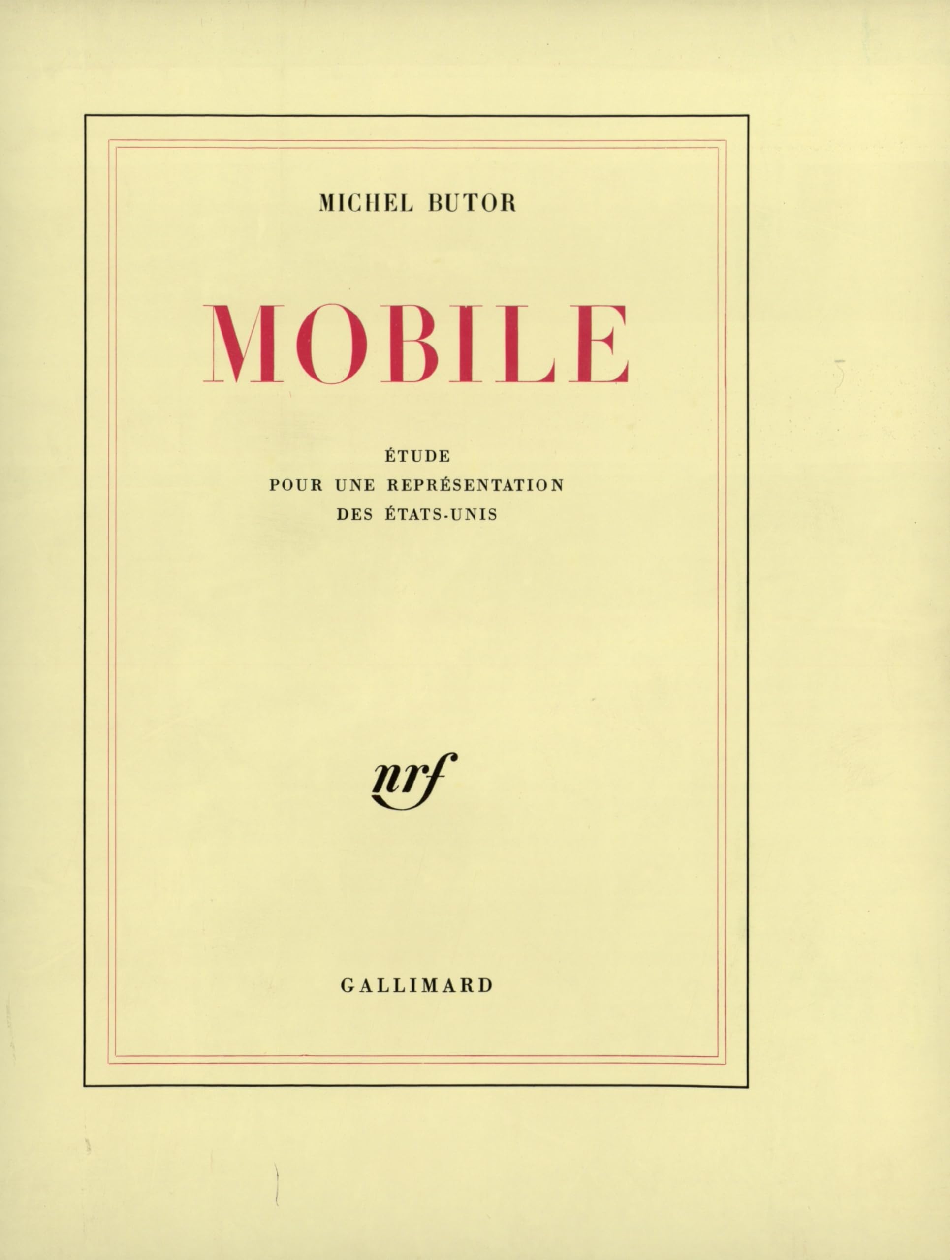 Mobile - Étude pour une représentation des États-Unis 9782070210978