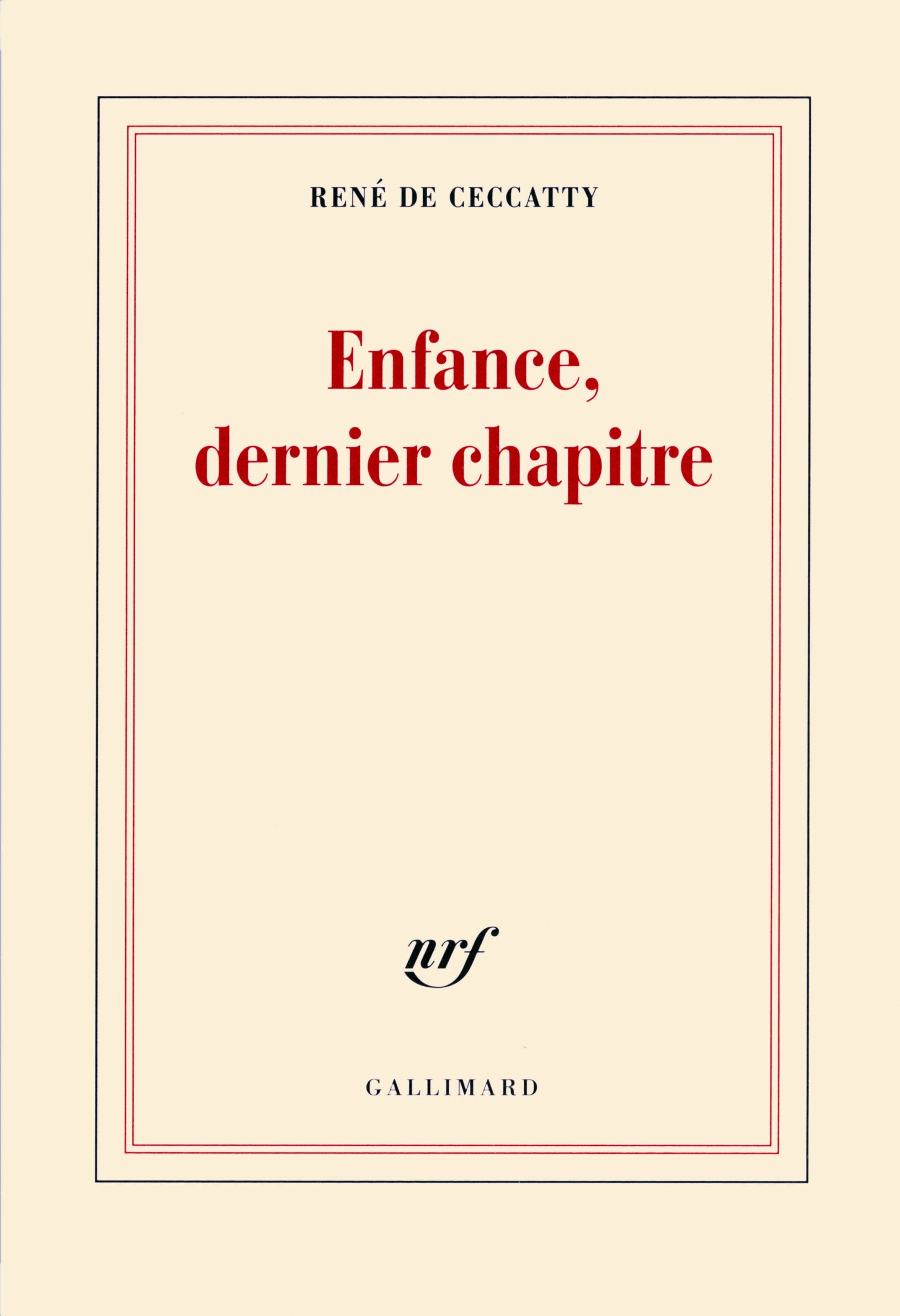 Enfance, dernier chapitre 9782072694127