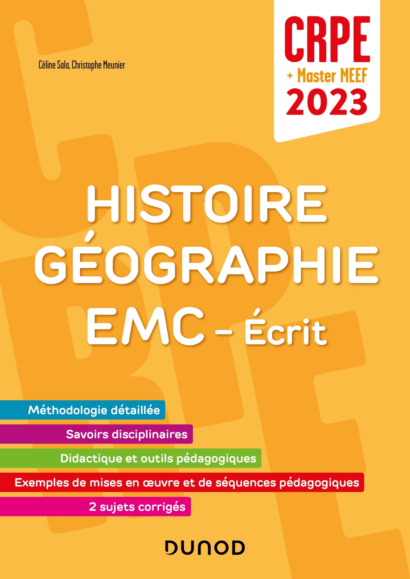 Concours Professeur des écoles - Histoire Géographie EMC - Ecrit - CRPE 2023 - Master MEEF (2023) 9782100840687
