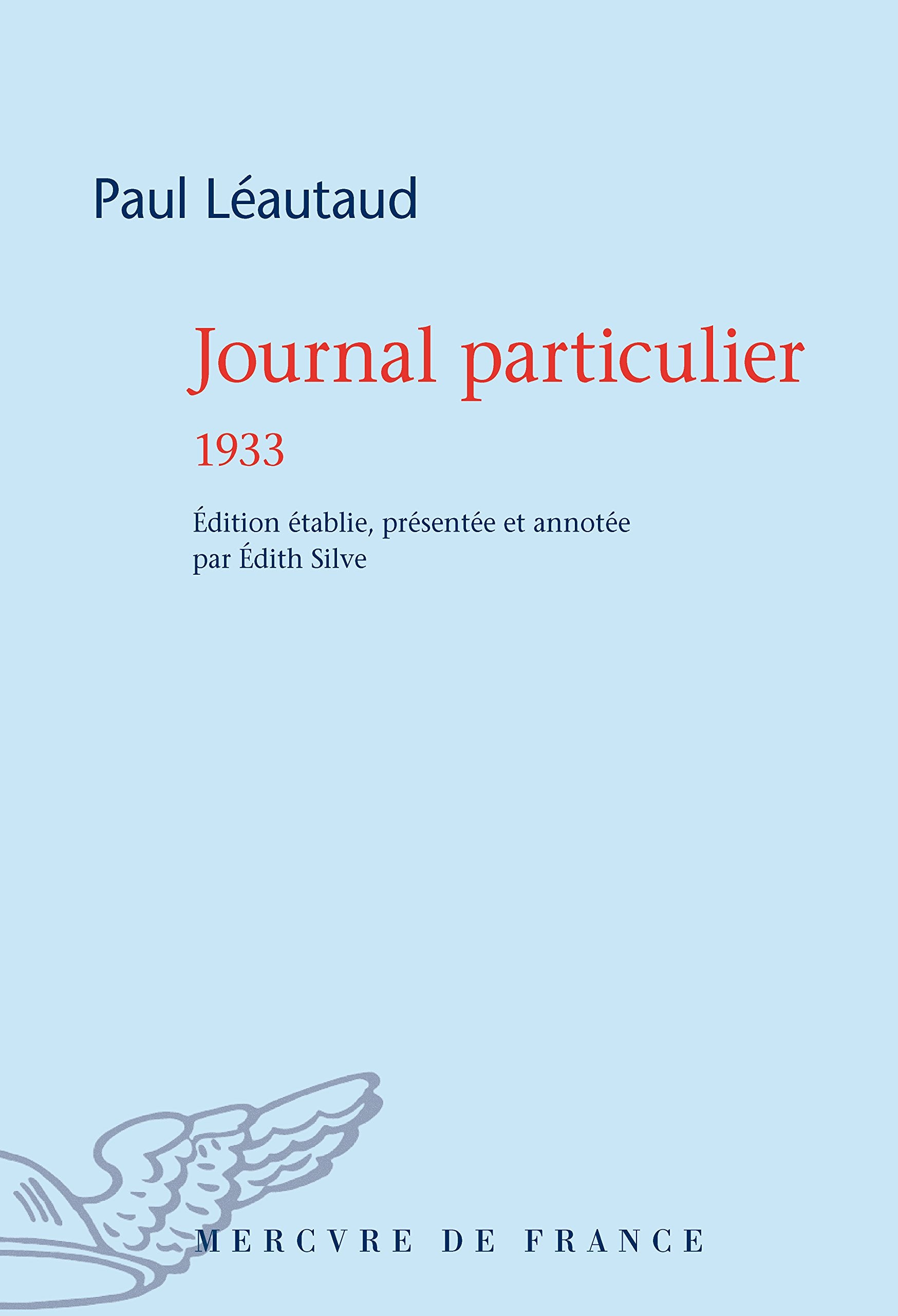 Journal particulier 1933 9782715213869