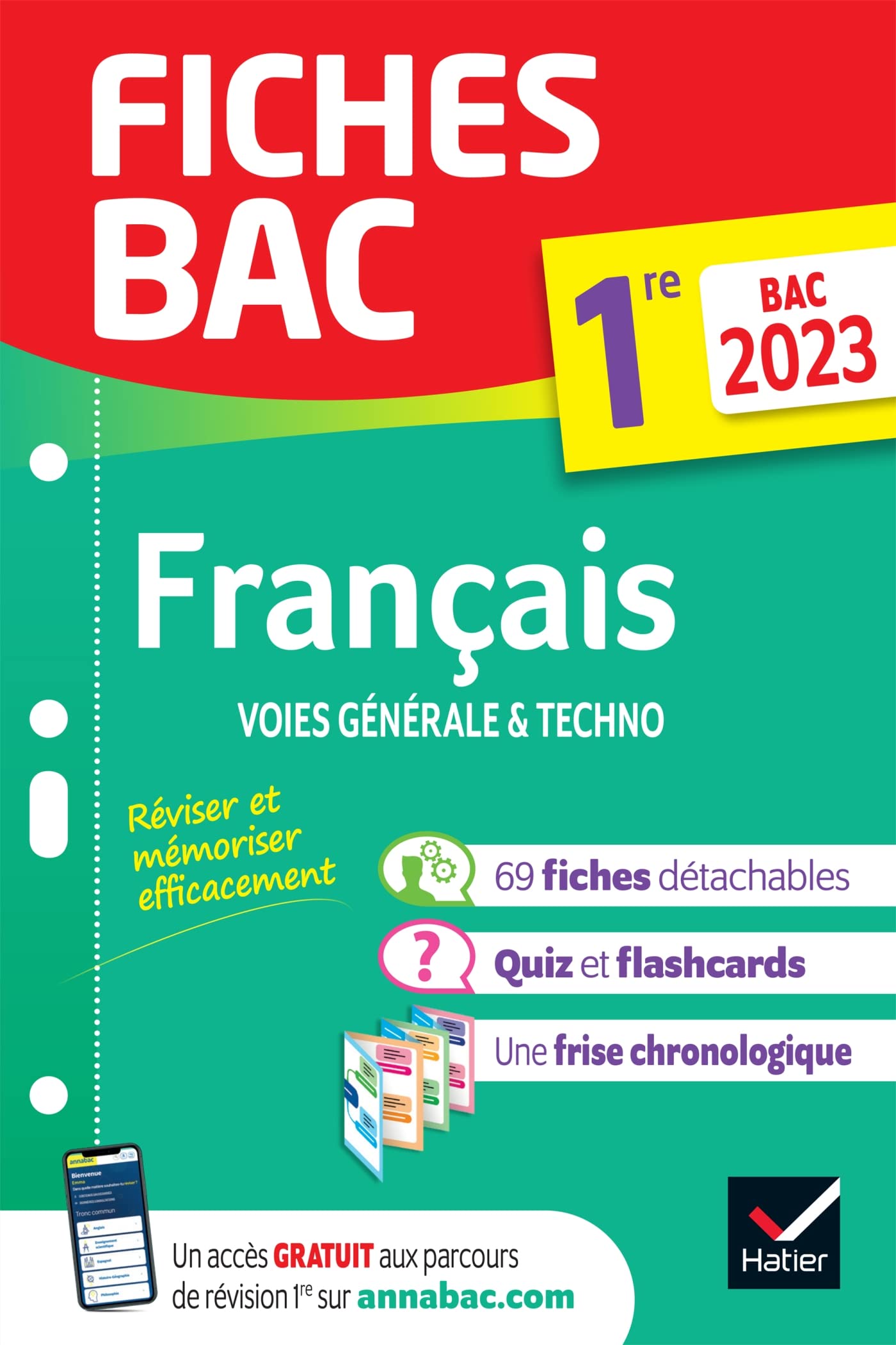 Fiches bac Français 1re générale & techno Bac 2023: nouveau programme de Première 9782401086685