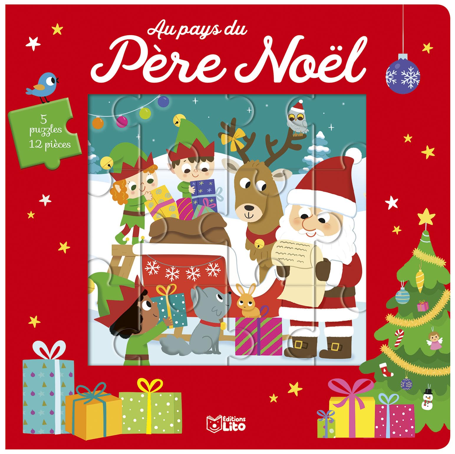 Au pays du Père Noël: 5 puzzles, 12 pièces 9782244309620