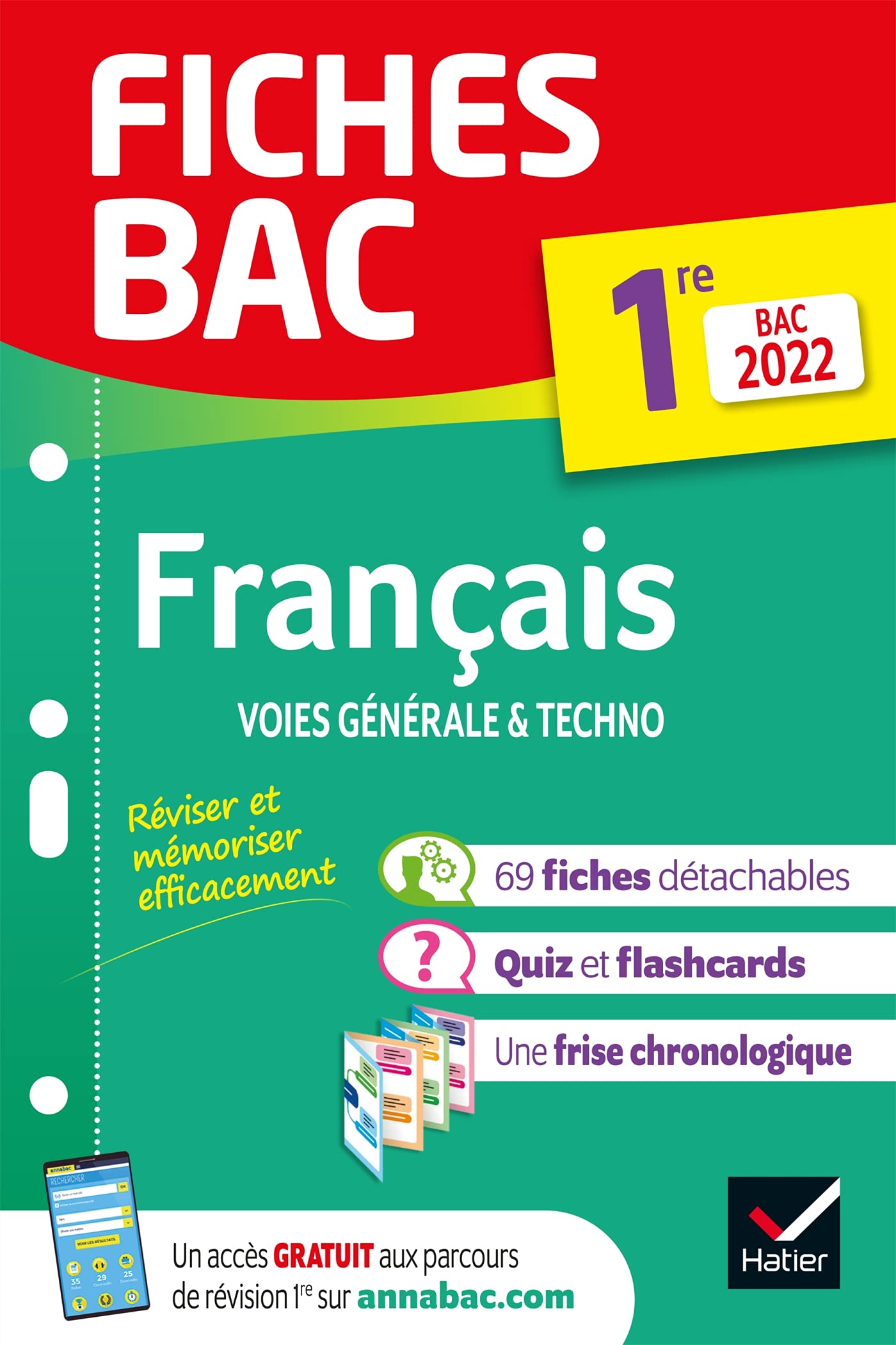 Fiches bac Français 1re générale & techno Bac 2022: nouveau programme de Première 9782401078123