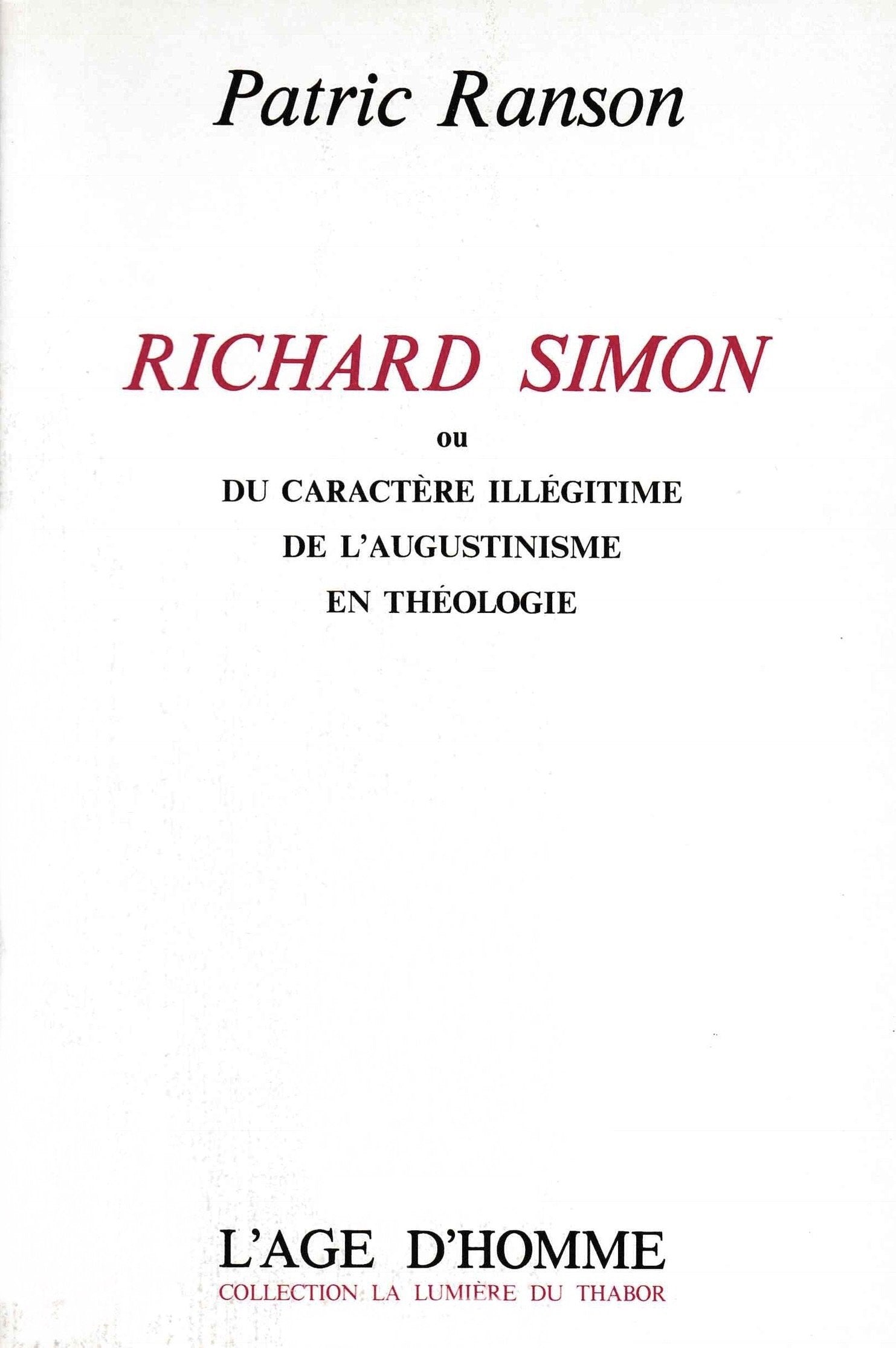 Richard Simon 9782825100530