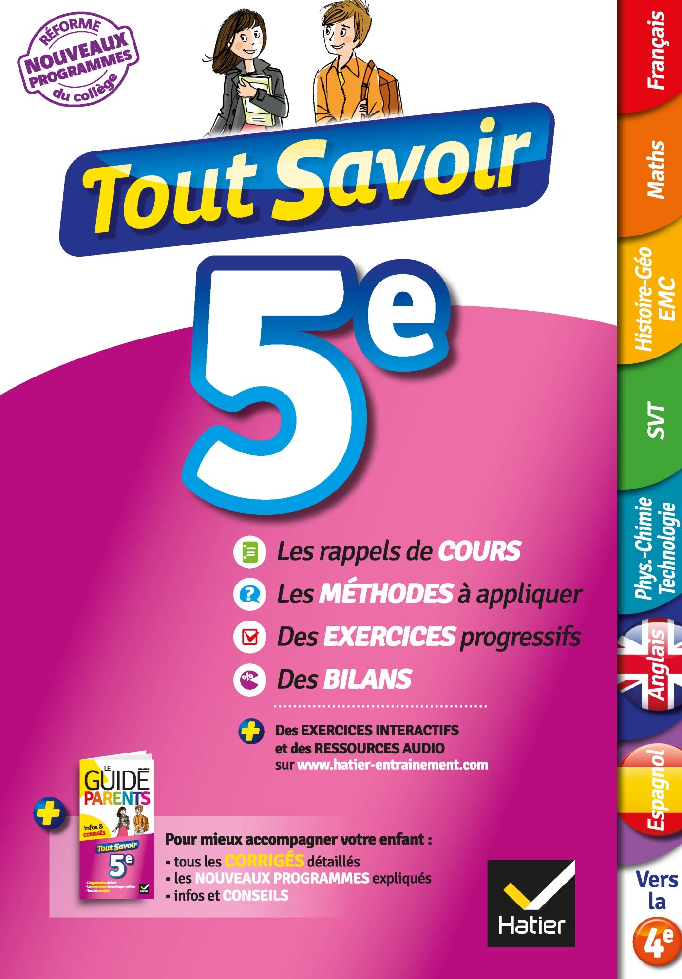 Tout savoir 5e Nouveau programme - Tout en un: pour réviser dans toutes les matières 9782218997815