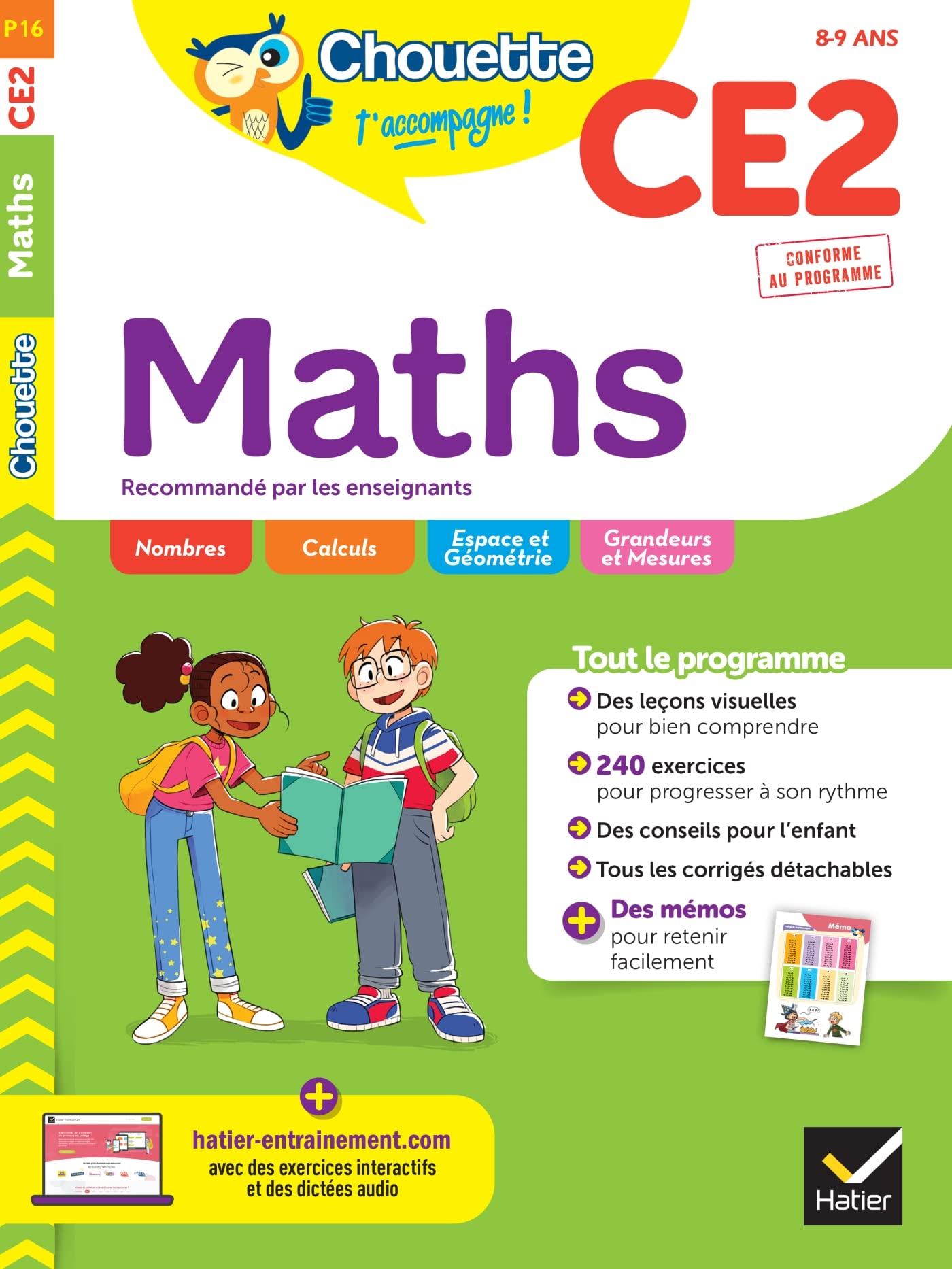 Chouette - Maths CE2: cahier d'entraînement recommandé par les enseignants 9782401084421