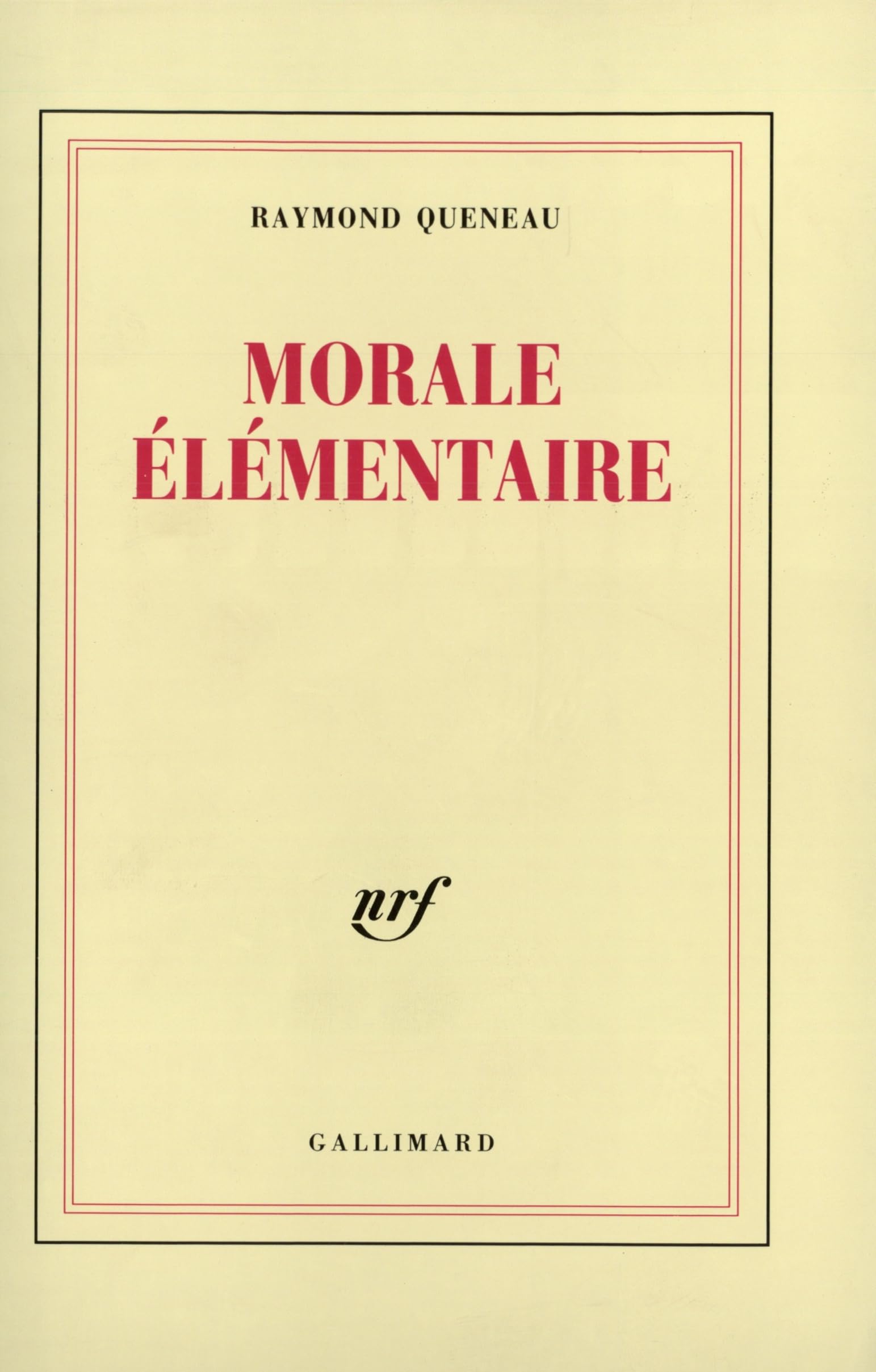 Morale élémentaire 9782070293506