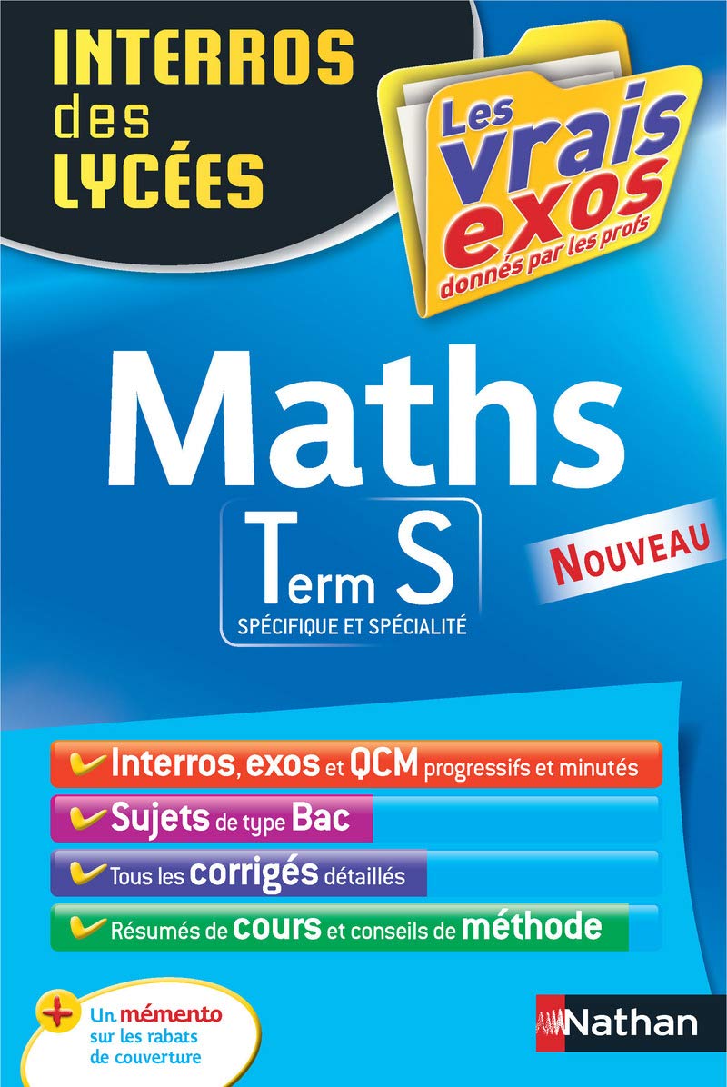 Interros des Lycées Maths Term S 9782091880945