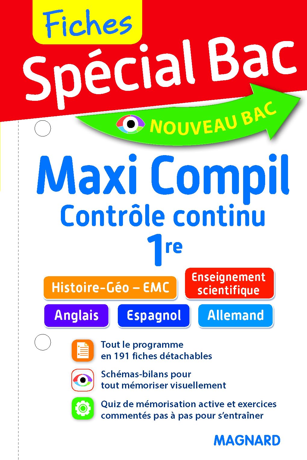Spécial Bac Maxi Compil de Fiches contrôle continu 1re: cours ultra-visuel, c cc 9782210762947