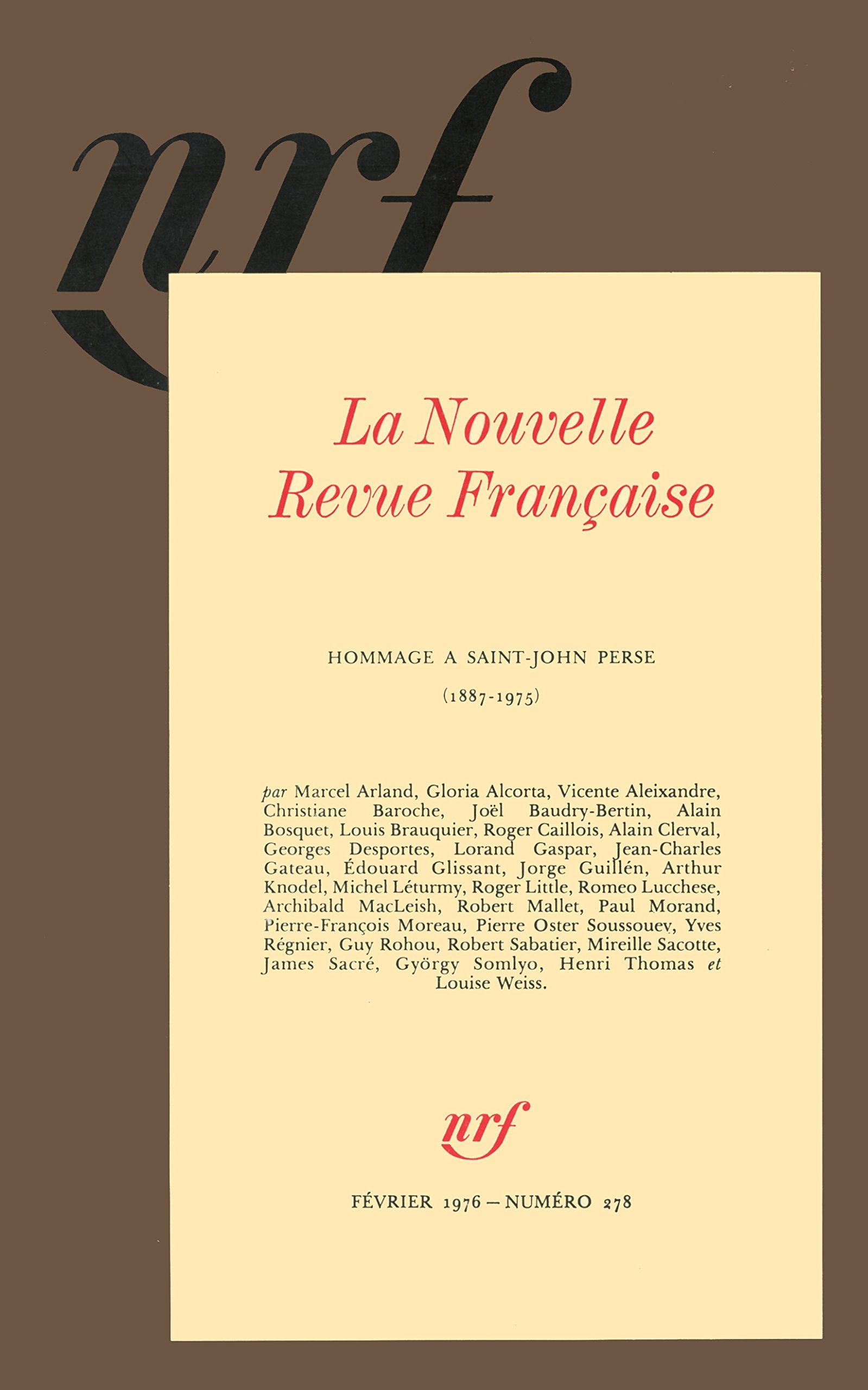 Hommage à Saint-John Perse: (1887-1975) 9782070724543
