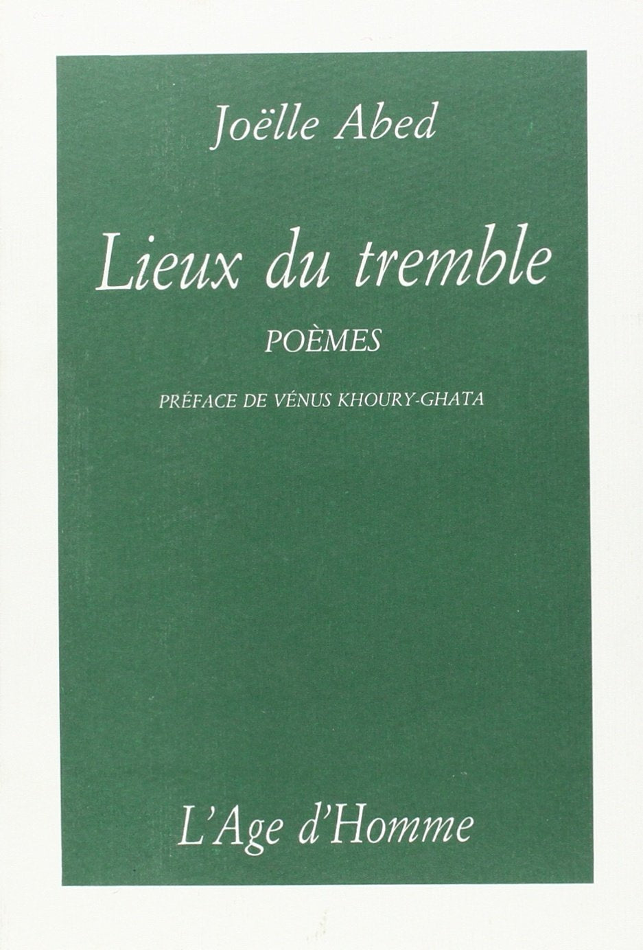 Lieux du tremble 9782825101346