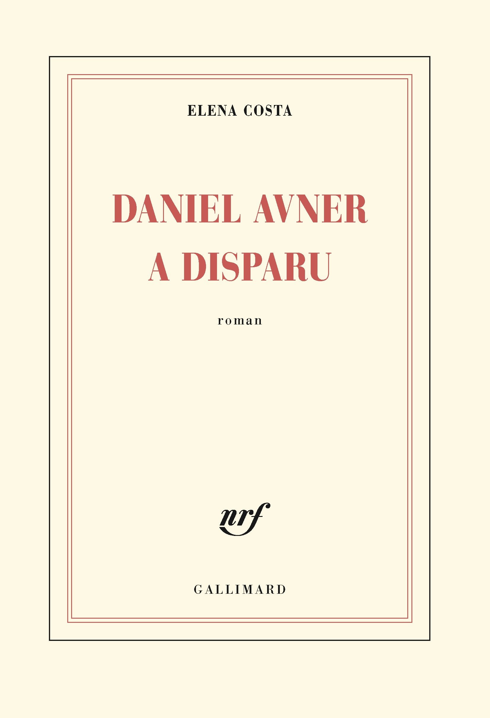 Daniel Avner a disparu 9782070149896