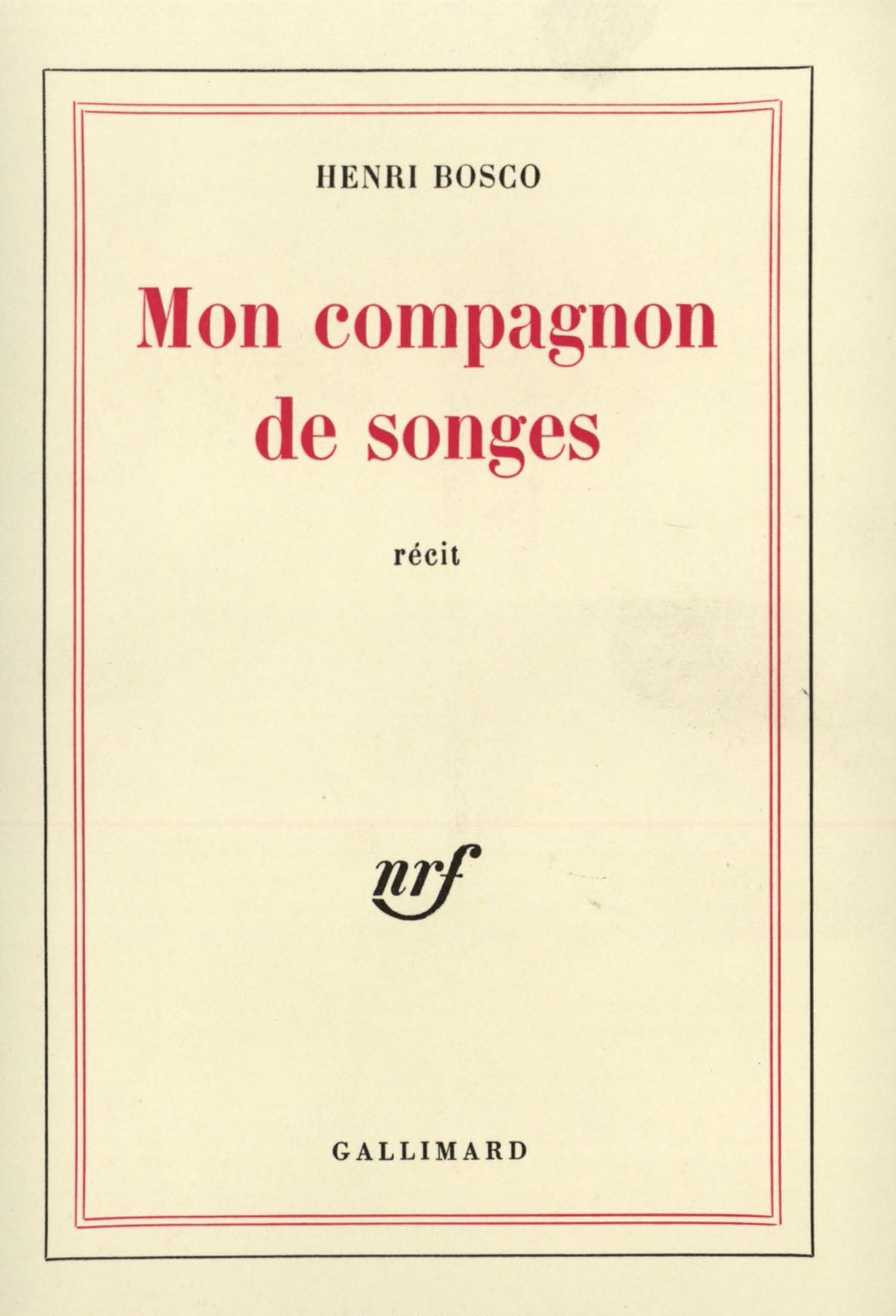 Mon compagnon de songes 9782070208807