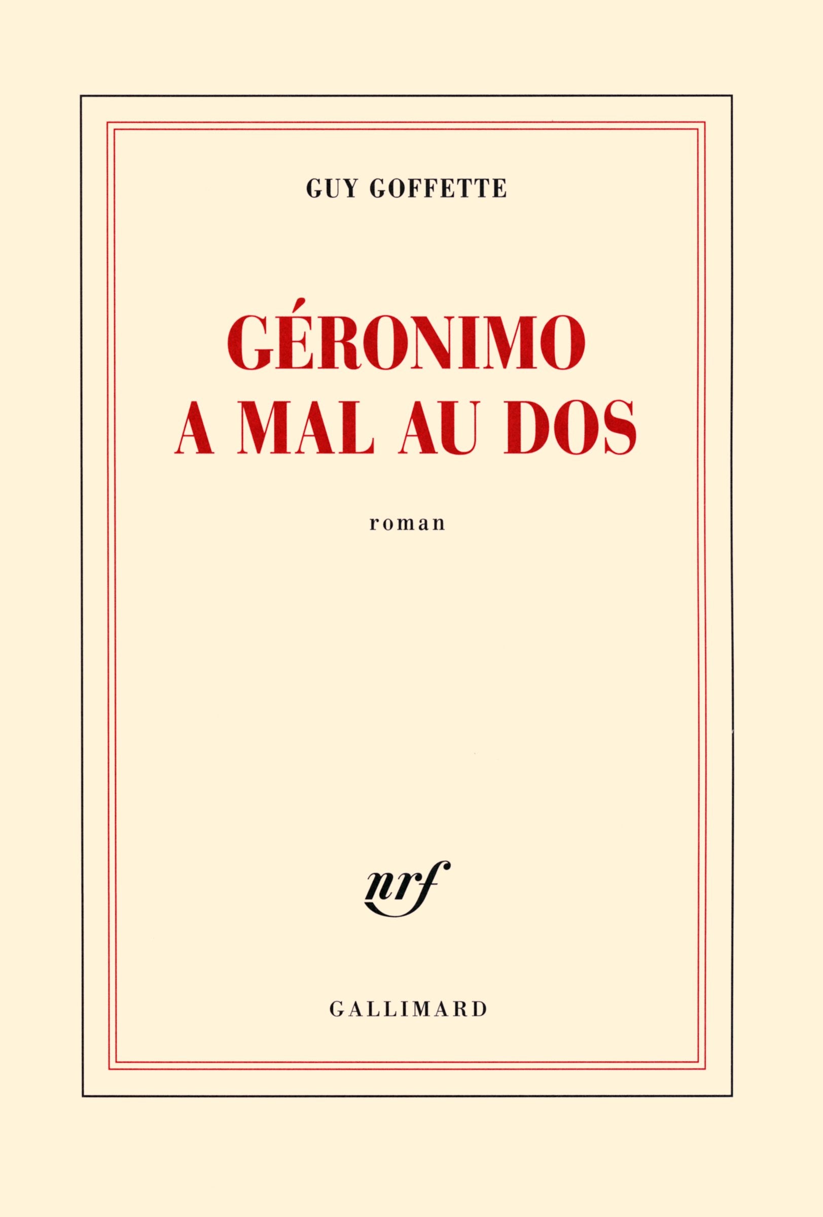 Géronimo a mal au dos 9782070139996