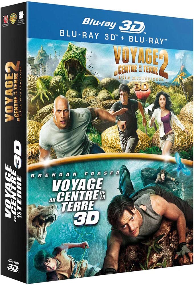 Voyage au Centre de la Terre + Voyage au Centre de la Terre 2 : L'île Mystérieuse - Coffret Blu-Ray 3D 5051889423607