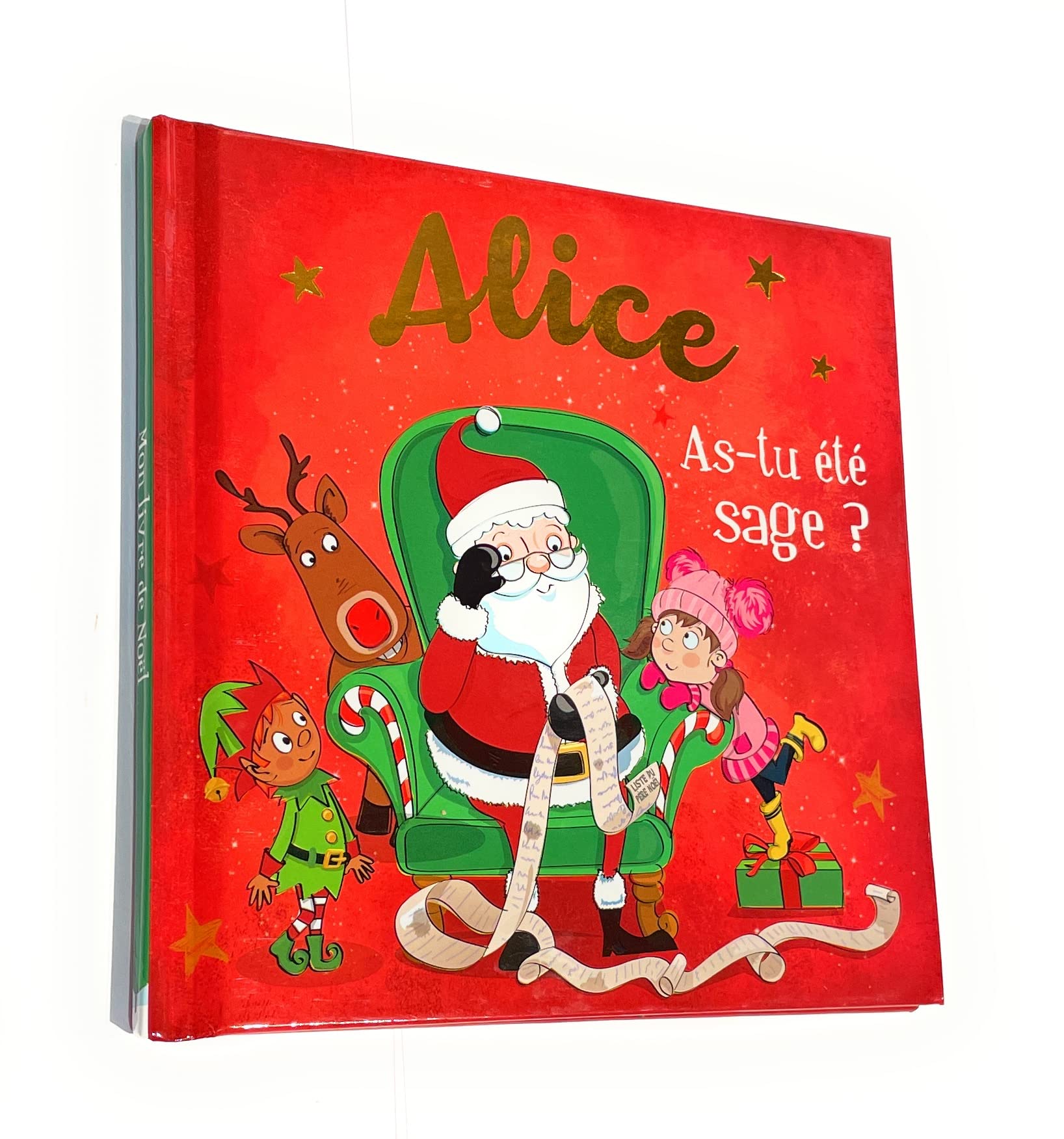 Livre de Noël personnalisé avec Le prénom de l'enfant - Alice, As-tu été Sage ? - 15x15cm 9781838739676