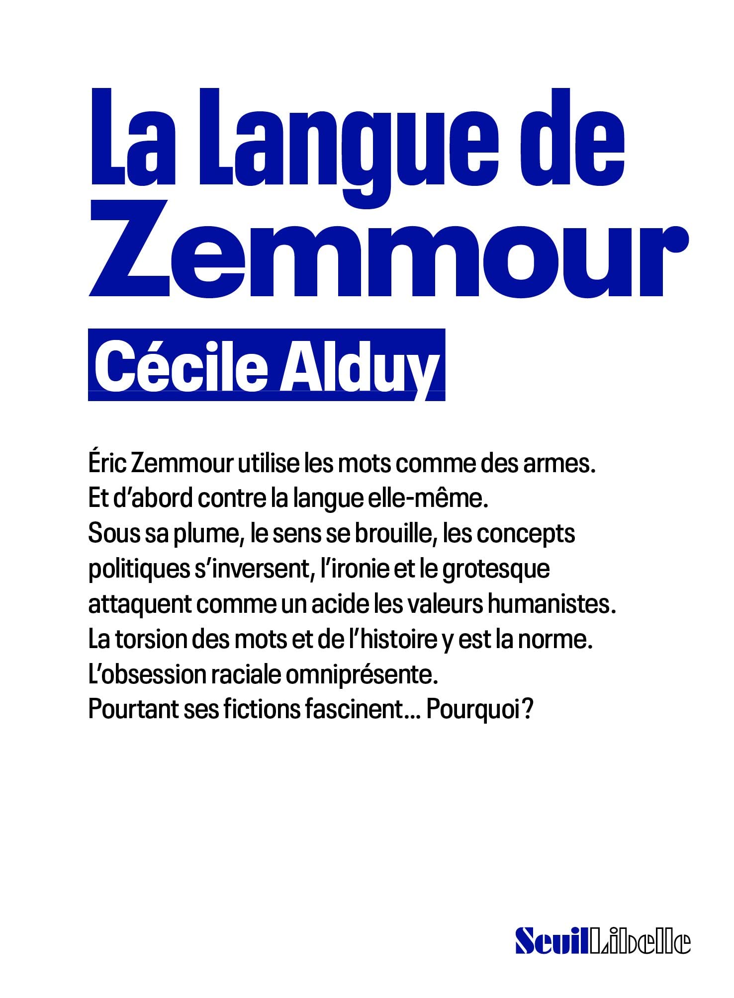 La Langue de Zemmour 9782021497472