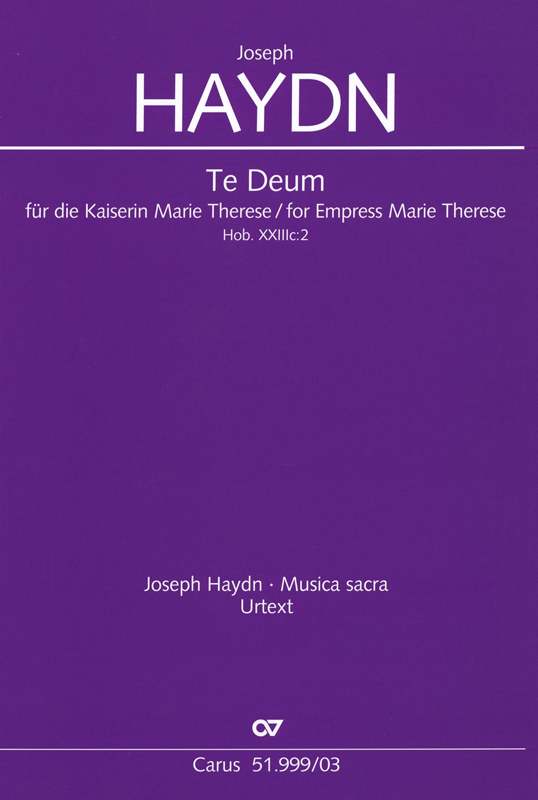 Haydn, J: Te Deum 9790007093990