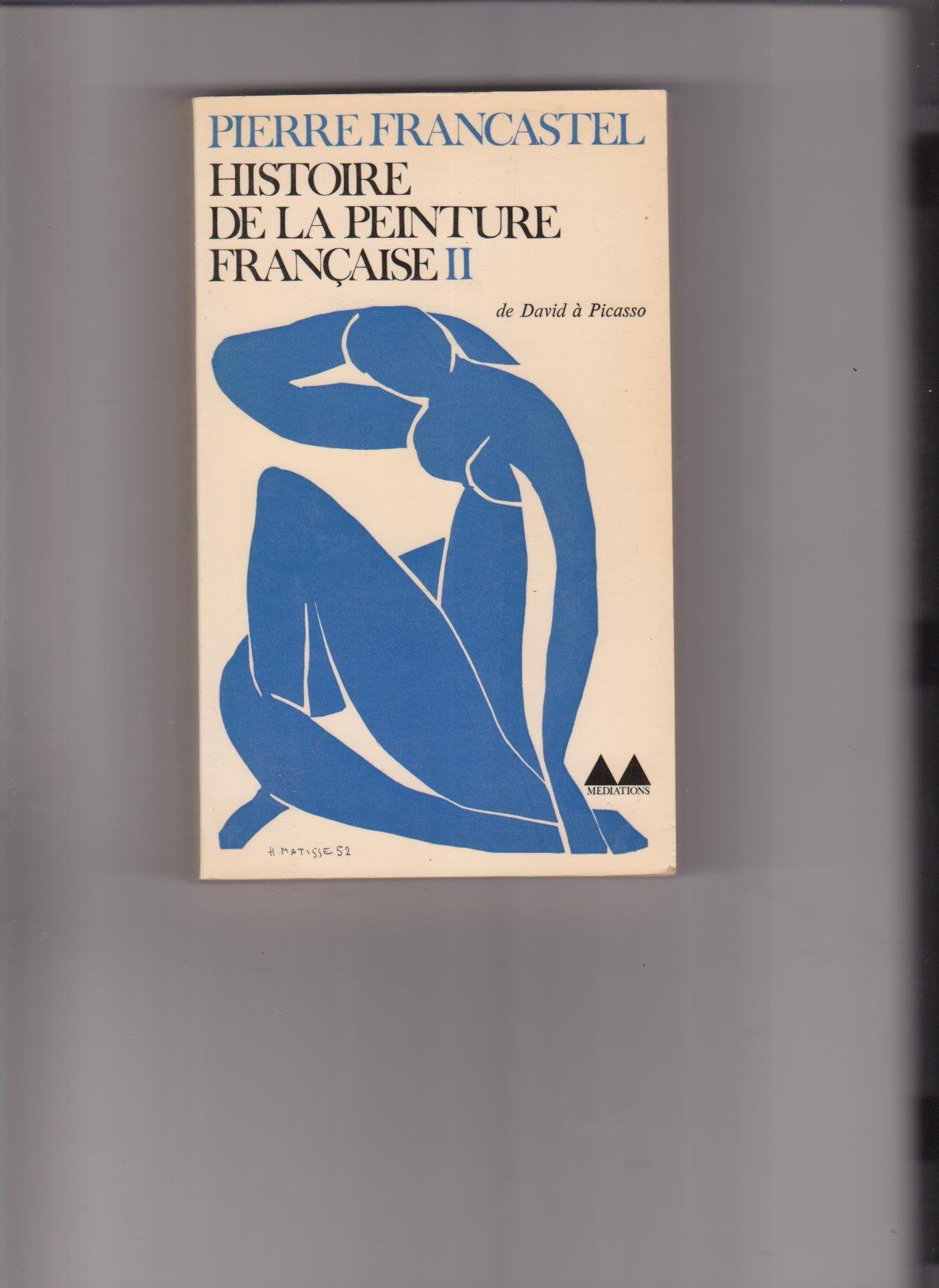 Histoire De La Peinture Francaise II. De David a Picasso
