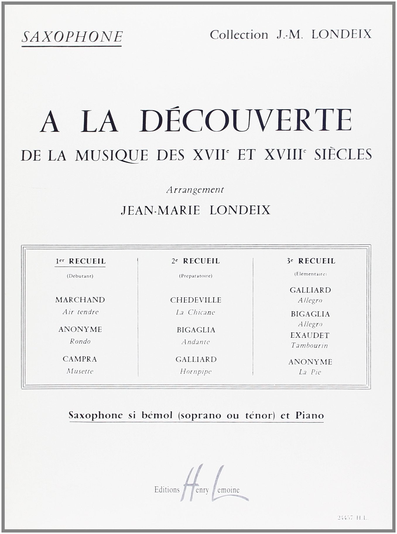 A La découverte de la musique des 17° et 18° siècles Volume 1 9790230944571