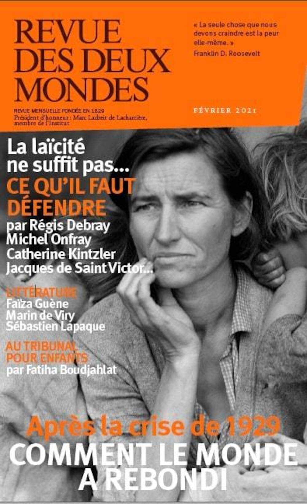 REVUE DES DEUX MONDES FEVRIER 2021 - LA CRISE DE 1929 9782356502391