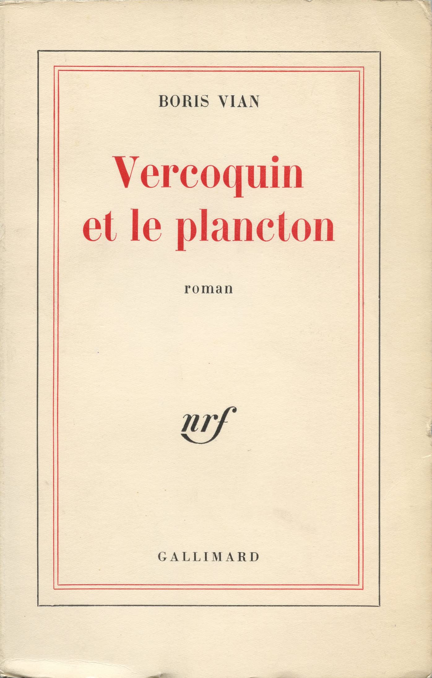 VERCOQUIN ET LE PLANCTON 9782070274154