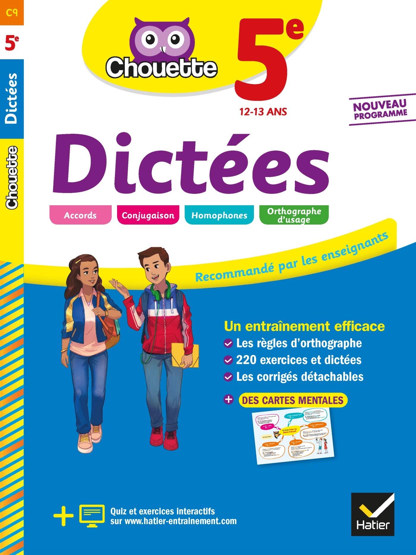 Dictées 5e: cahier d'entraînement en orthographe 9782401051072