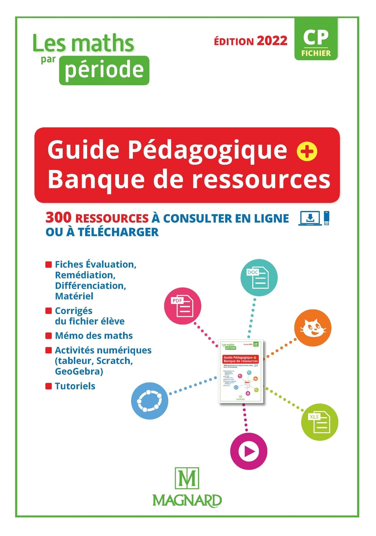 Les Maths par période CP (2022) - Guide pédagogique papier + Banque de ressources à télécharger 9782210508620