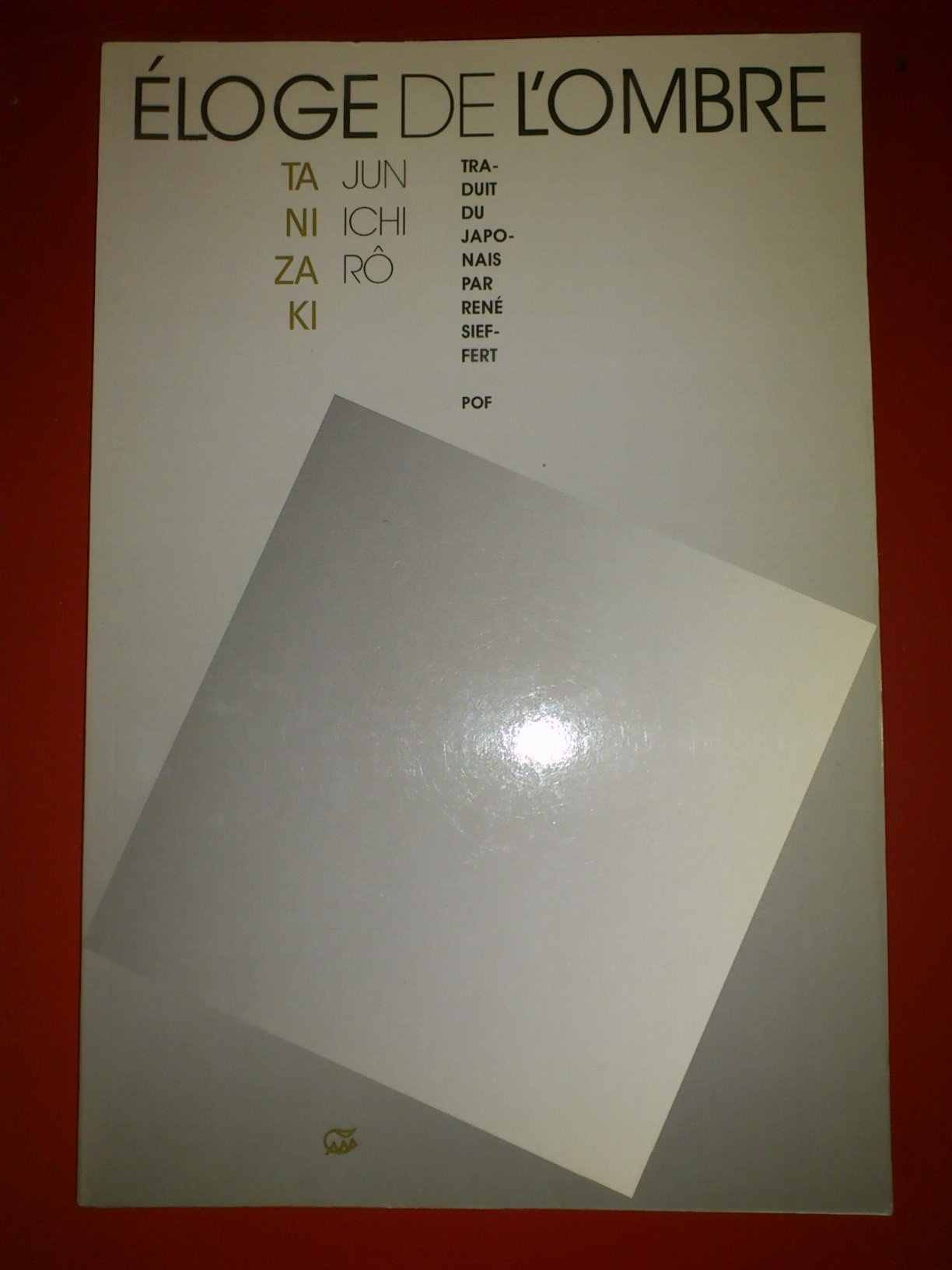 L'éloge de l'ombre 9782716903066