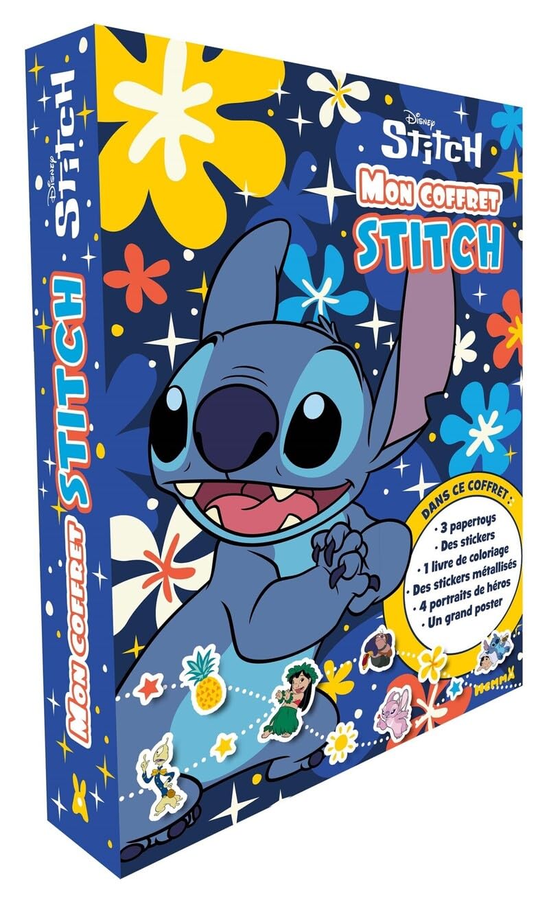 Disney Stitch - Mon coffret Disney - Mon coffret Stitch – Coffret d'activités 5 ans - Coffret de coloriage - Coffret Disney 9782508062278
