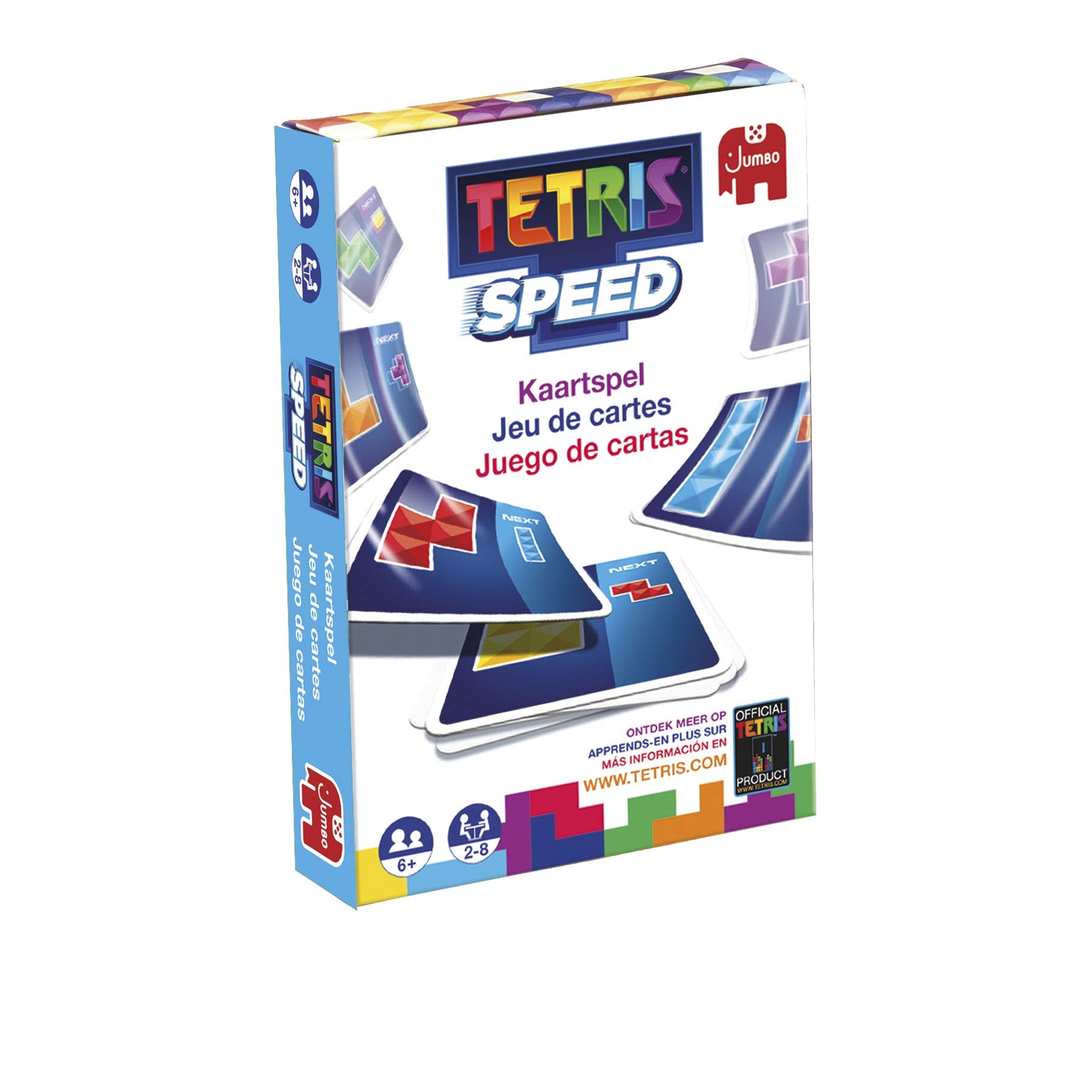 JUMBO Tetris Speed Jeu de Cartes d'agilité visuelle pour Enfants à partir de 6 Ans, 19846, Multicolore 8710126198469